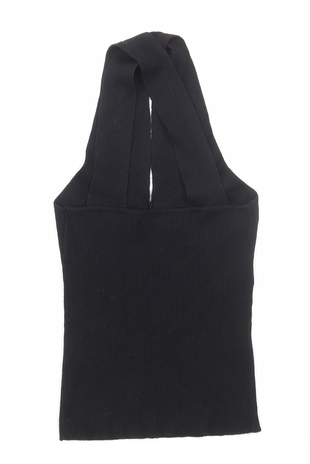 Mango Womens Black Acrylic Basic Tank Size S Halter