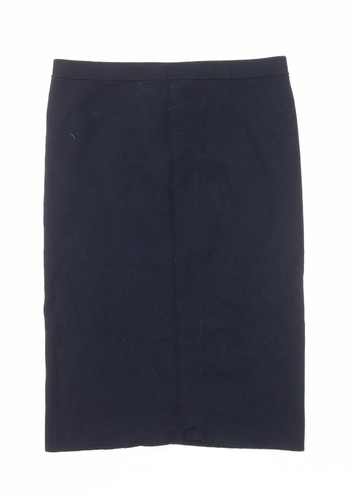 Uniqlo Womens Blue Polyester Straight & Pencil Skirt Size M