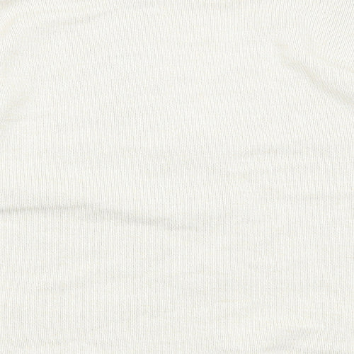 Florida Womens Beige V-Neck Acrylic Cardigan Jumper Size L
