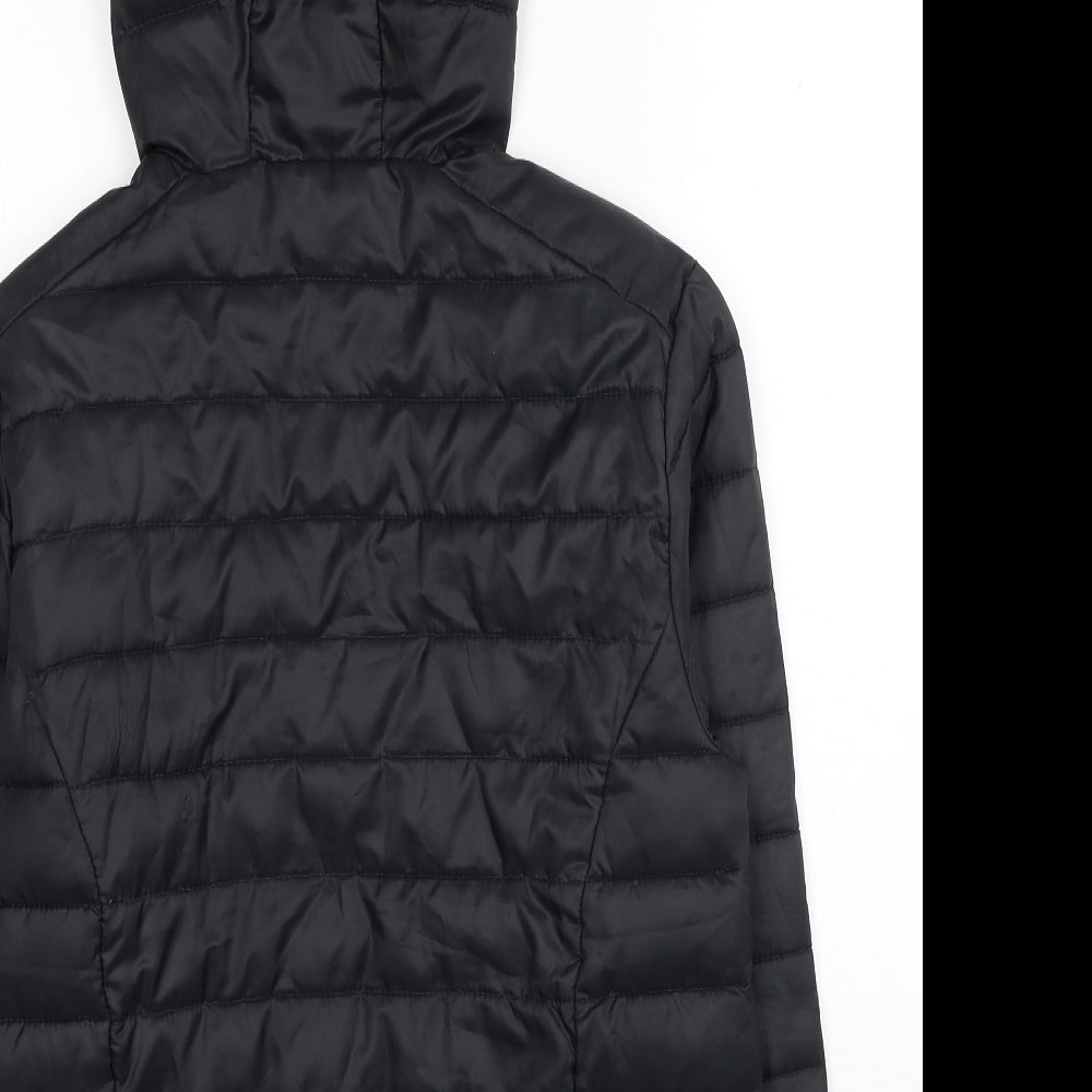 Freedom Trail Boys Black Quilted Coat Size 11-12 Years Zip
