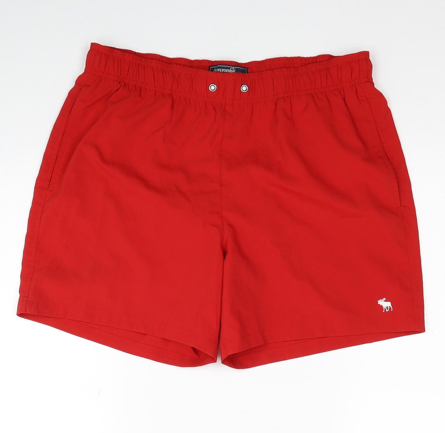Abercrombie & Fitch Mens Red Polyester Sweat Shorts Size M Regular