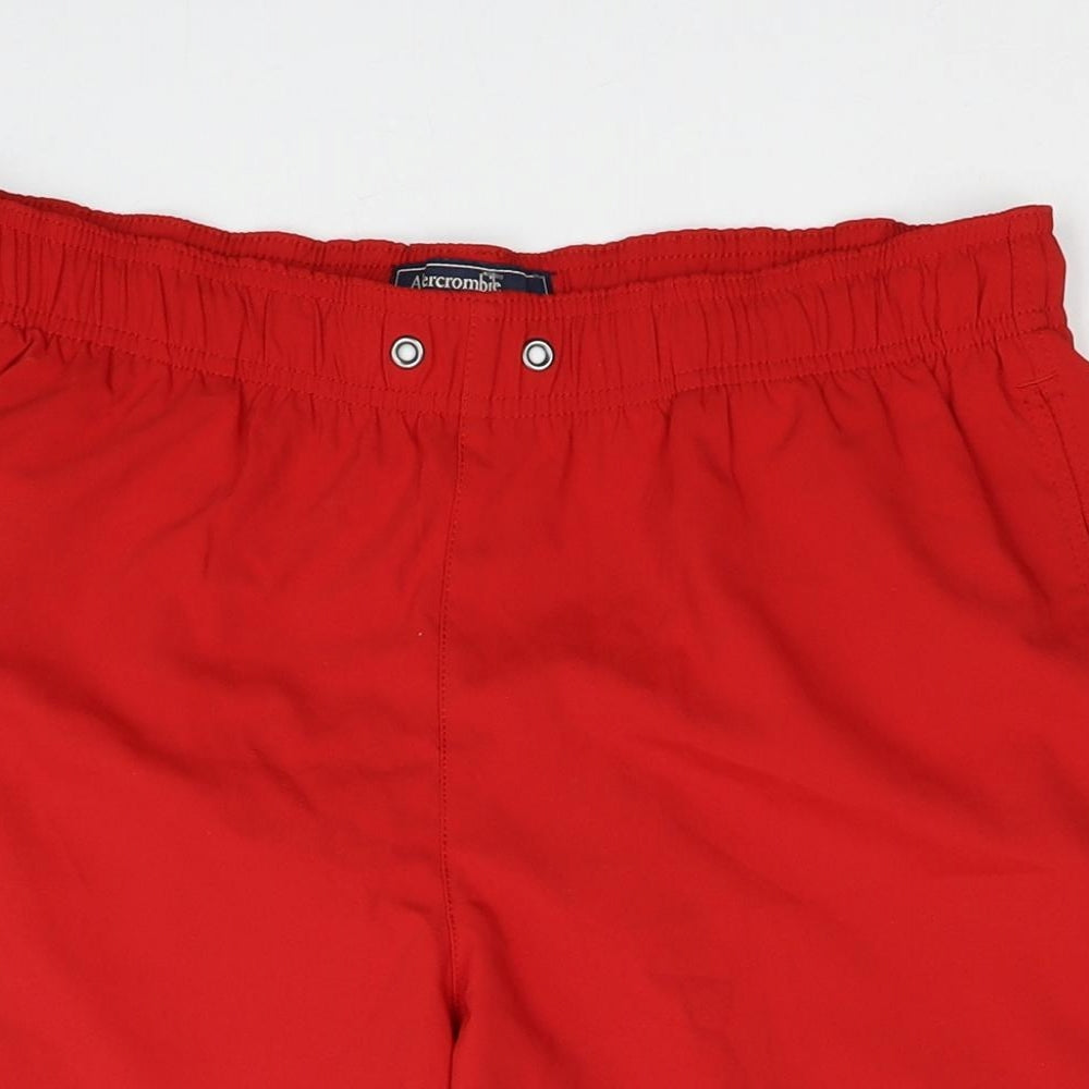 Abercrombie & Fitch Mens Red Polyester Sweat Shorts Size M Regular