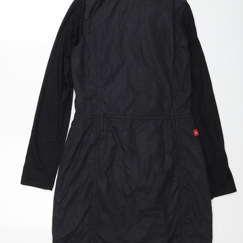 Miss Captain Womens Black Polyester Jacket Dress Size 8 Collared Zip