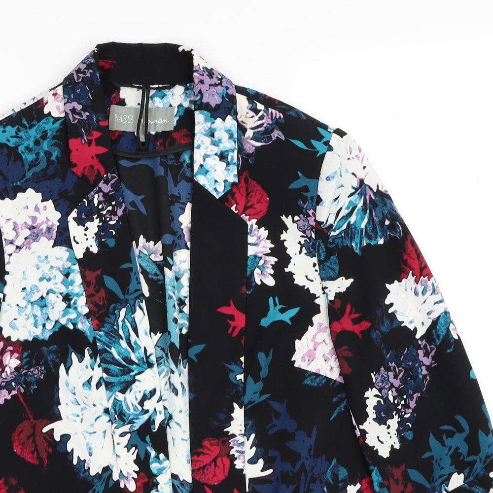 Marks and Spencer Womens Multicoloured Floral Jacket Size 10