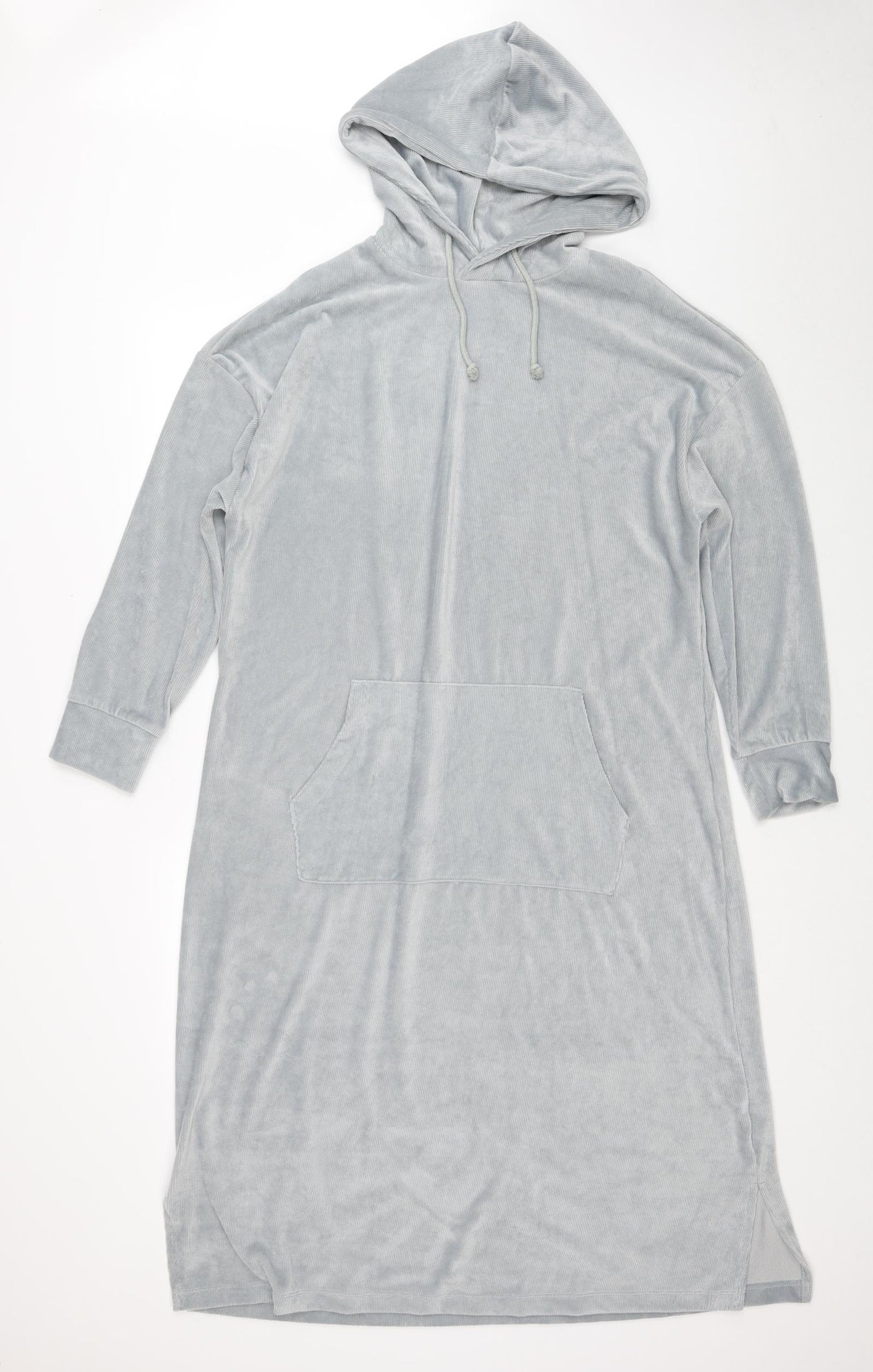 TU Womens Grey Polyester Jumper Dress Size 14 Round Neck Pullover