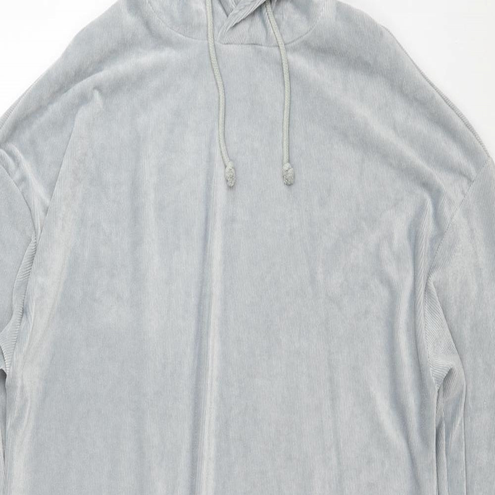TU Womens Grey Polyester Jumper Dress Size 14 Round Neck Pullover