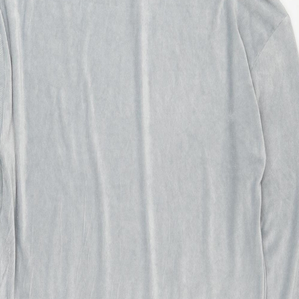 TU Womens Grey Polyester Jumper Dress Size 14 Round Neck Pullover