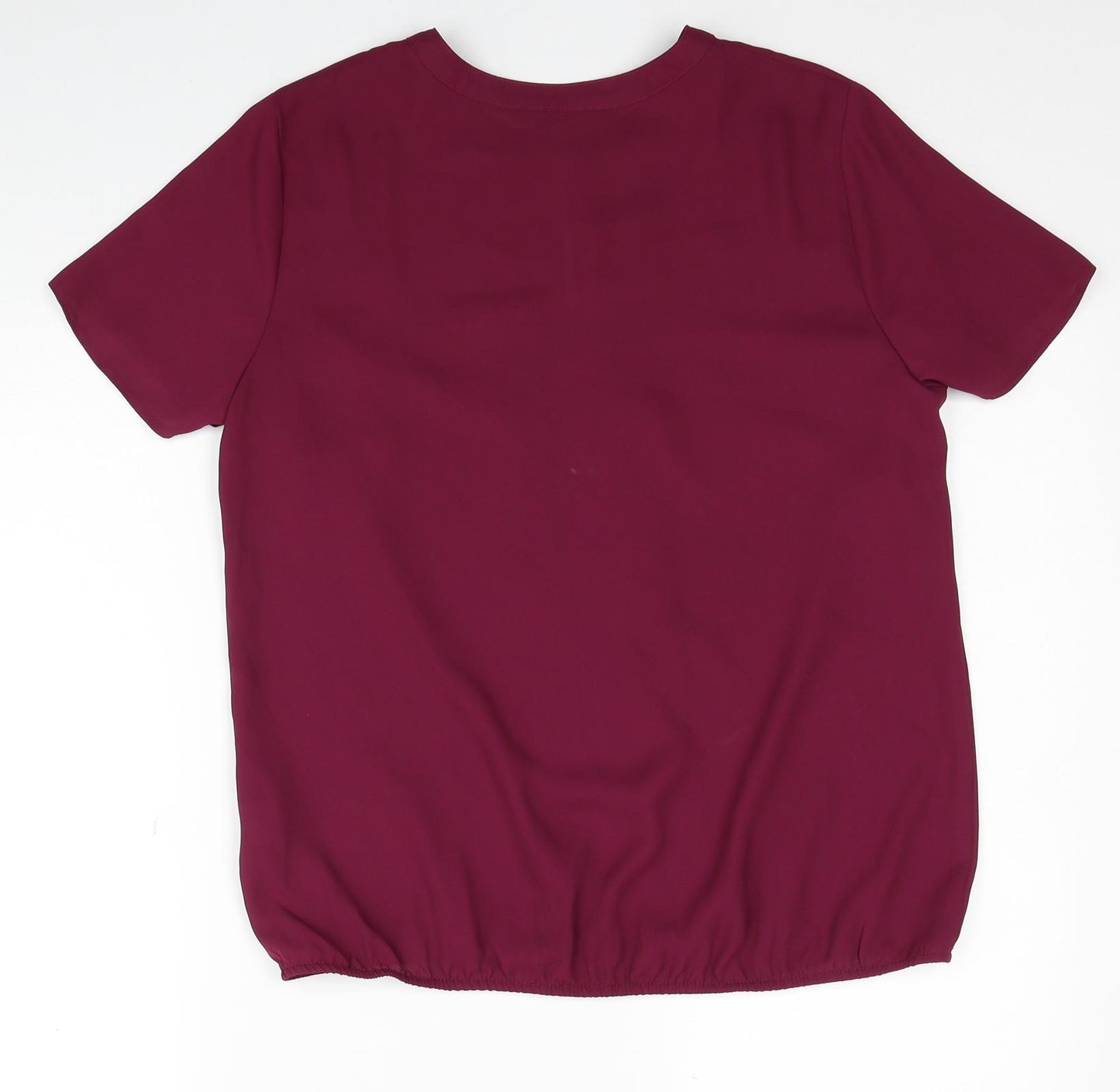 Bonmarché Womens Purple Polyester Basic Blouse Size 10 Roll Neck