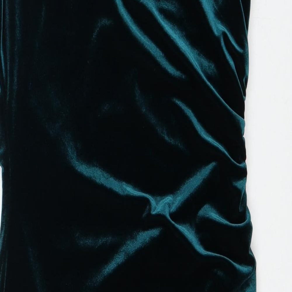 Ronni Nicole Womens Green Polyester Pencil Dress Size 6 Boat Neck Pullover