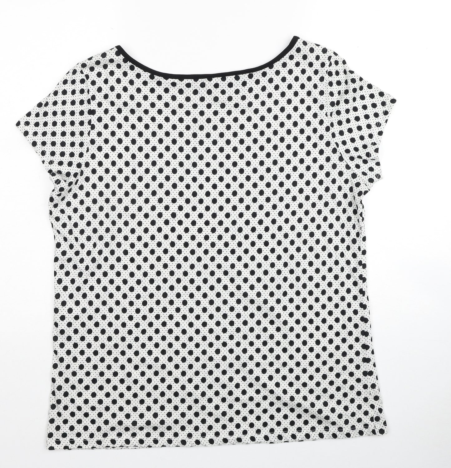 Dorothy Perkins Womens Multicoloured Polka Dot Cotton Basic T-Shirt Size 18 Round Neck