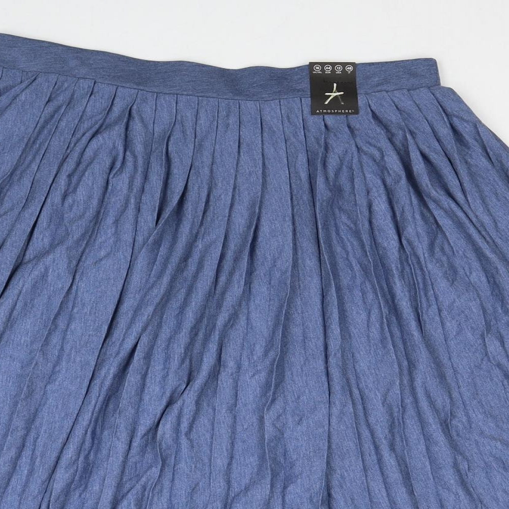 Atmosphere Womens Blue Polyester Flare Skirt Size 16