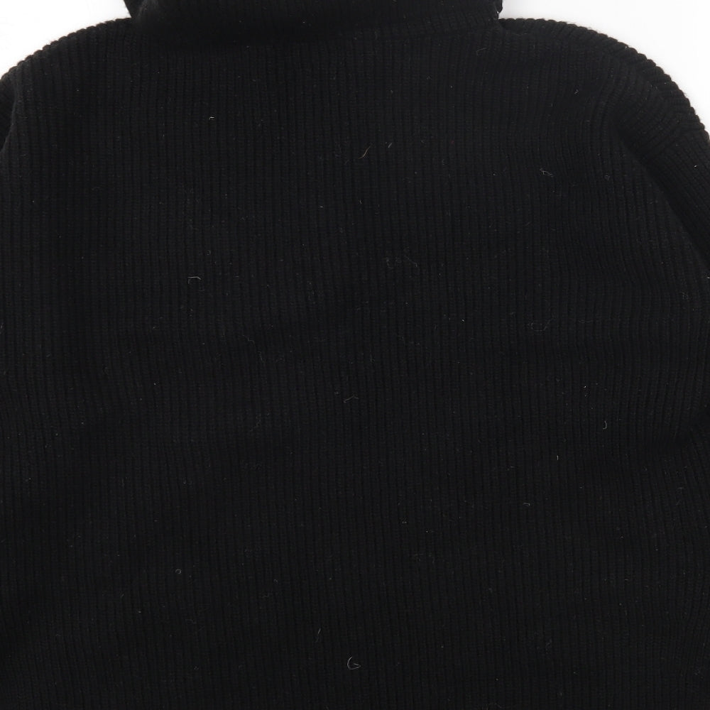 H&M Womens Black High Neck Acrylic Pullover Jumper Size S