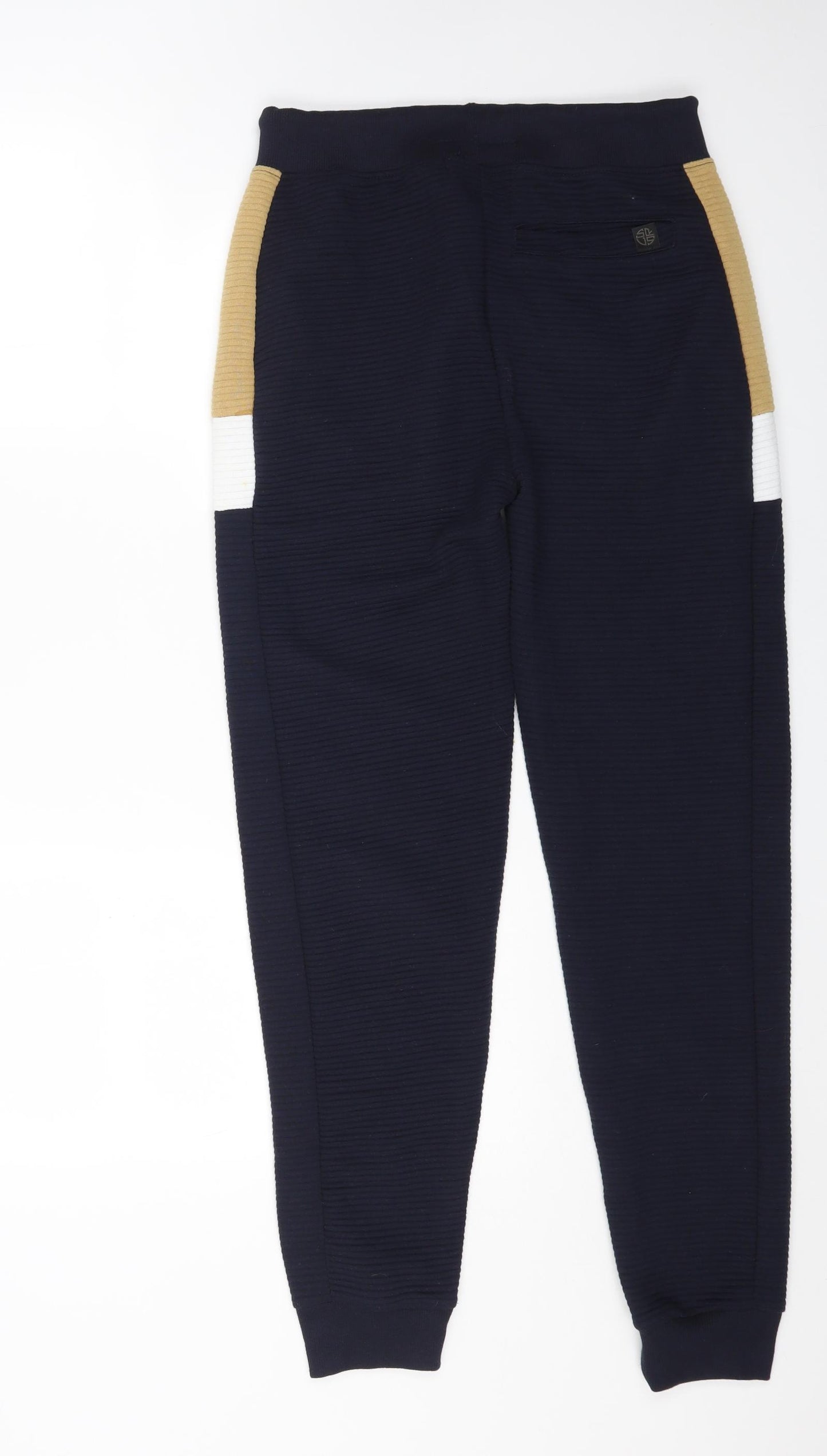 Soul Star Mens Blue Polyester Jogger Trousers Size M L29 in Regular Drawstring