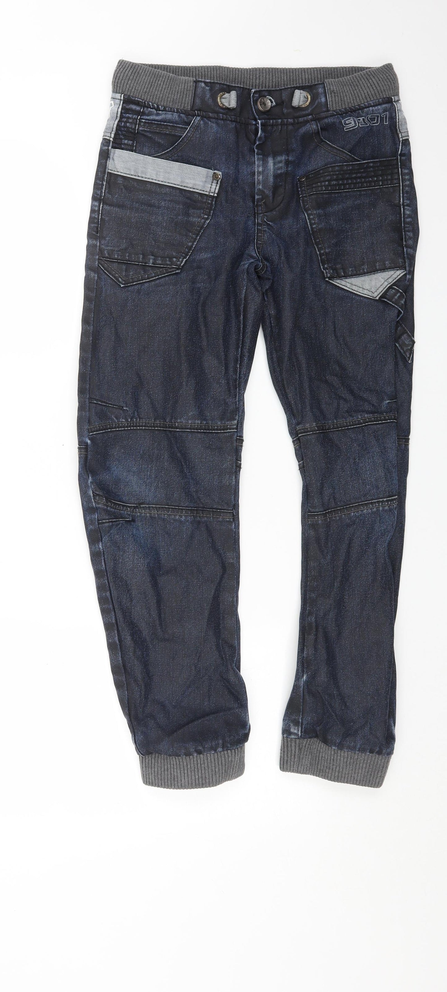 ETO Mens Blue Cotton Skinny Jeans Size 30 in L24 in Regular Button