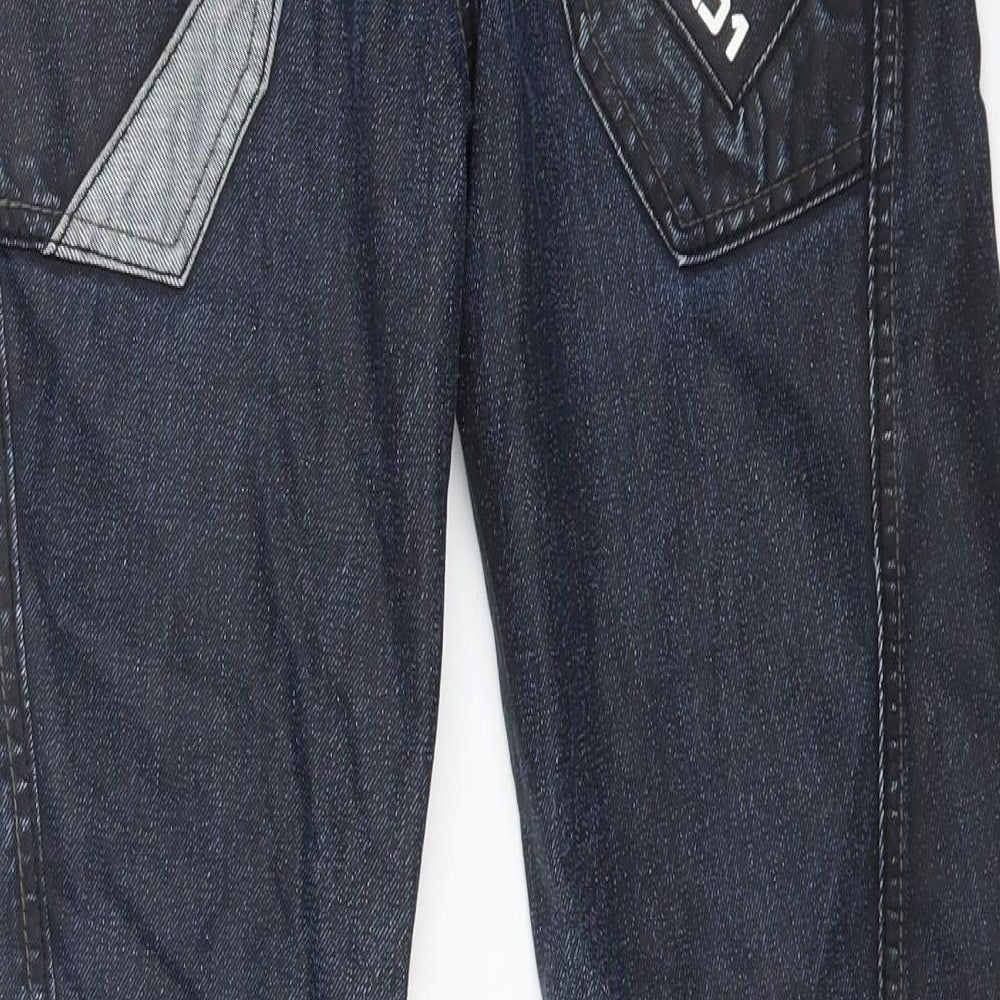 ETO Mens Blue Cotton Skinny Jeans Size 30 in L24 in Regular Button
