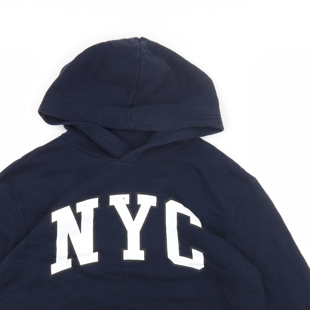 H&M Girls Blue Cotton Pullover Hoodie Size 12-13 Years Pullover - NYC