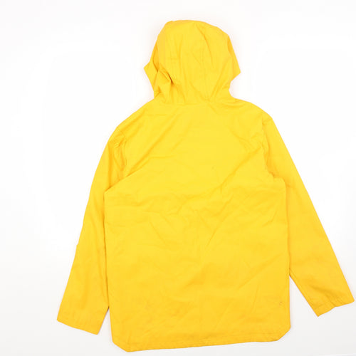 Quicksilver Womens Yellow Rain Coat Coat Size 12 Zip