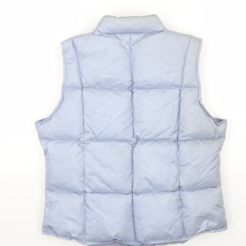 Warehouse Womens Blue Gilet Waistcoat Size 12 Zip