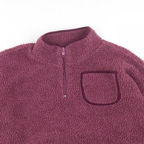 Stradivarius Womens Purple High Neck Polyester Pullover Jumper Size S