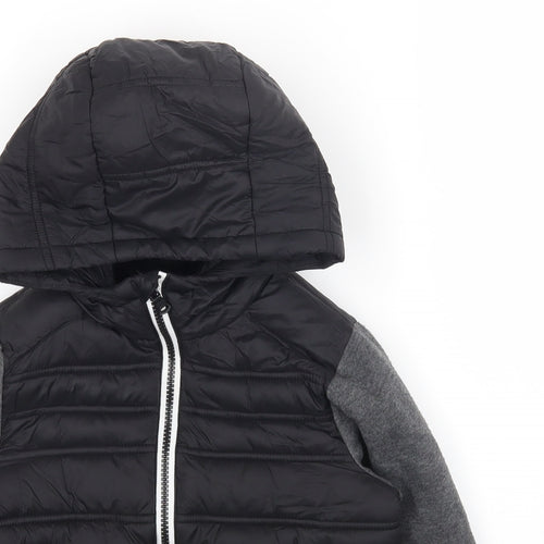 Michael Kors Boys Black Quilted Coat Size 4XL Zip