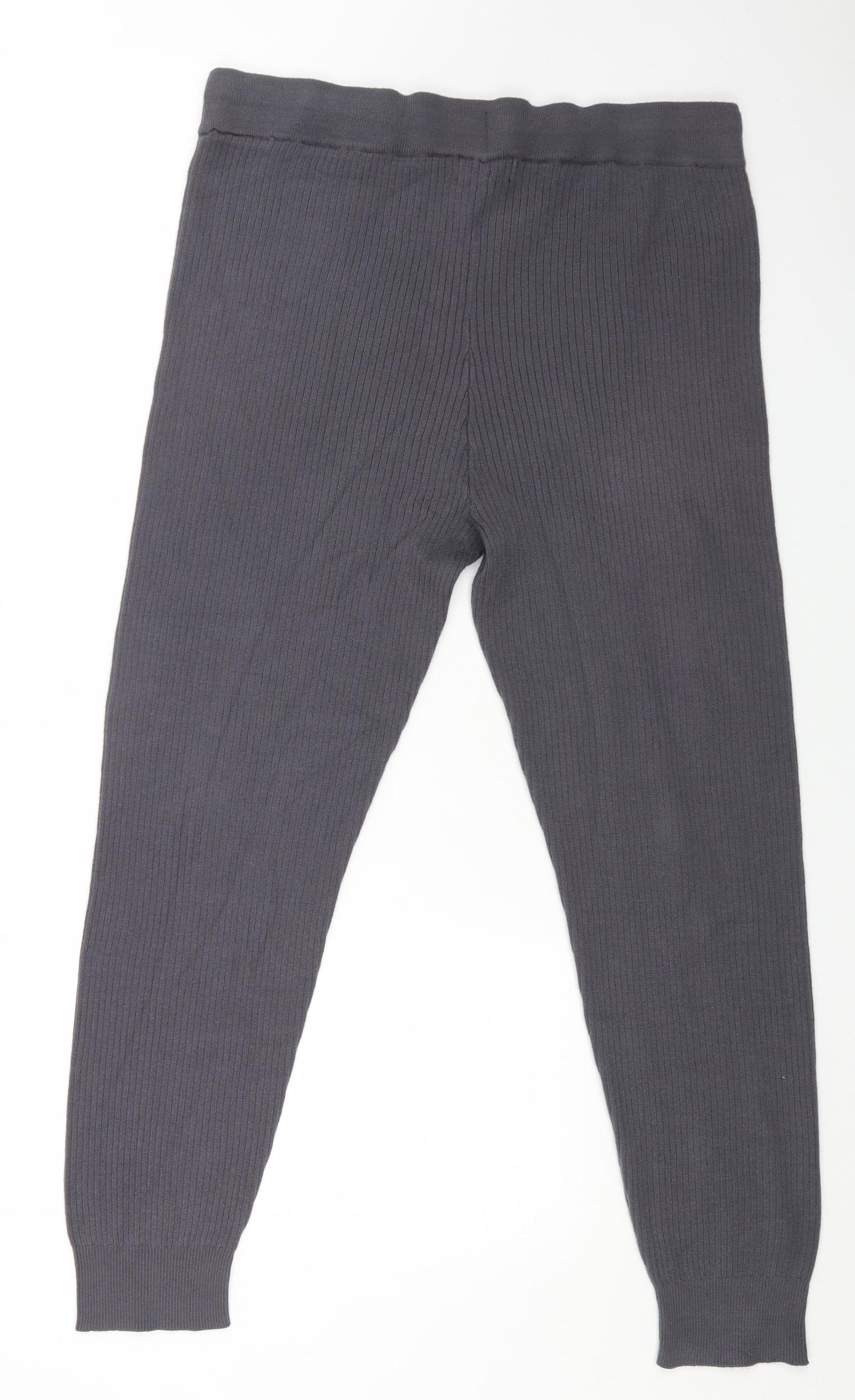 F&F Womens Grey Viscose Jogger Leggings Size 20 L27 in - Drawstring Waist