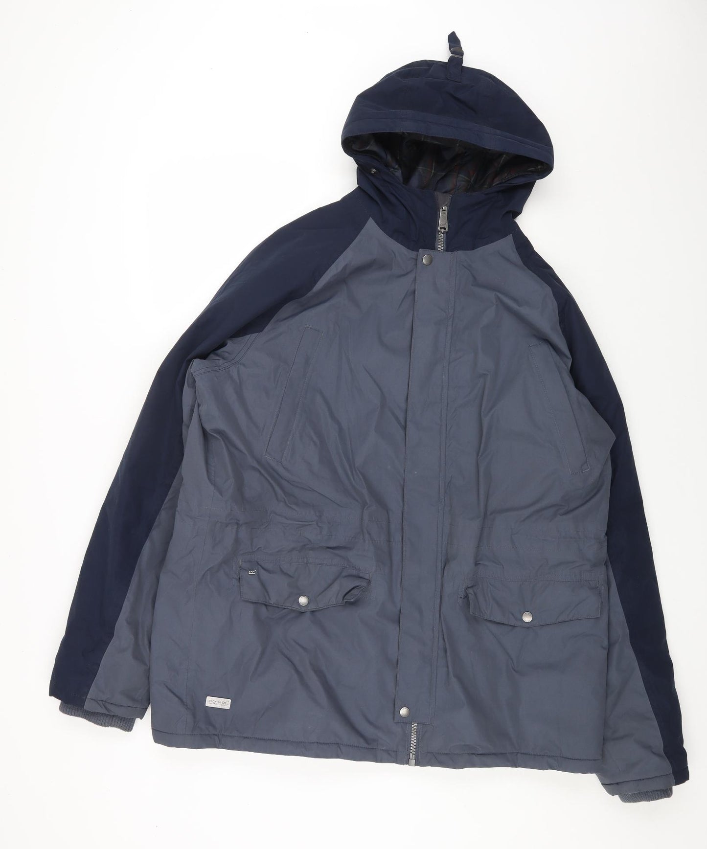 Regatta Mens Blue Rain Coat Coat Size XL Zip