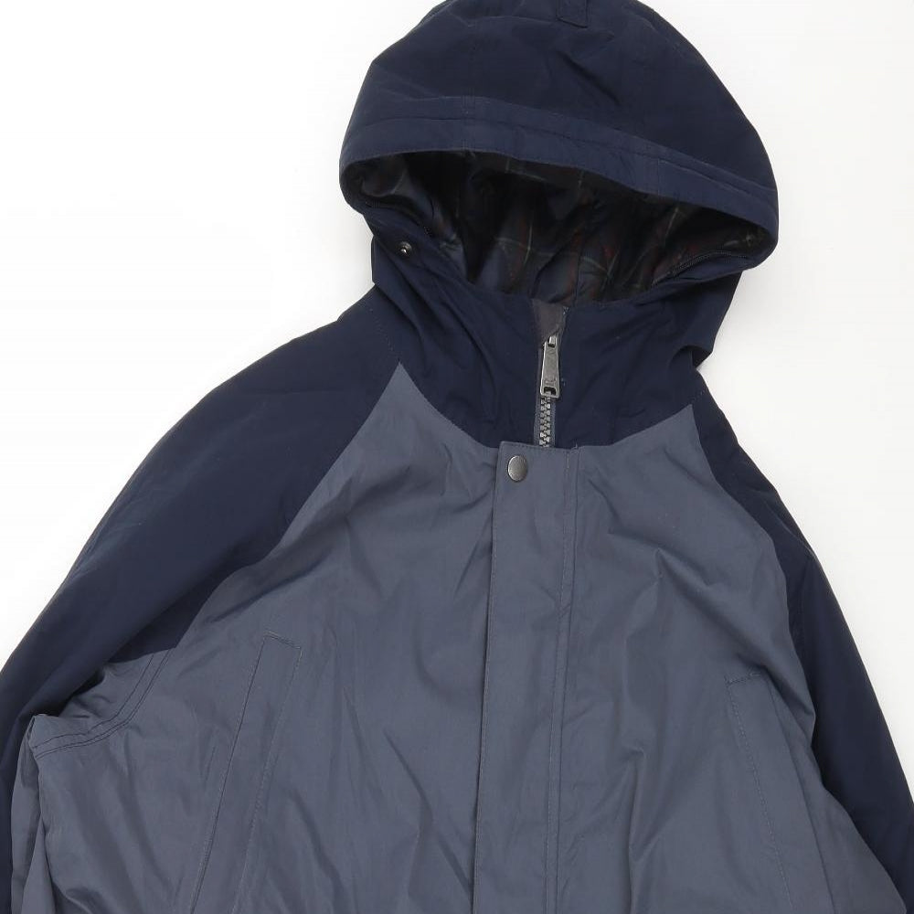 Regatta Mens Blue Rain Coat Coat Size XL Zip