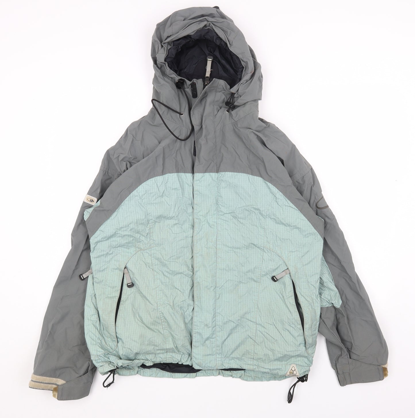 Preworn Womens Multicoloured Rain Coat Coat Size L Zip