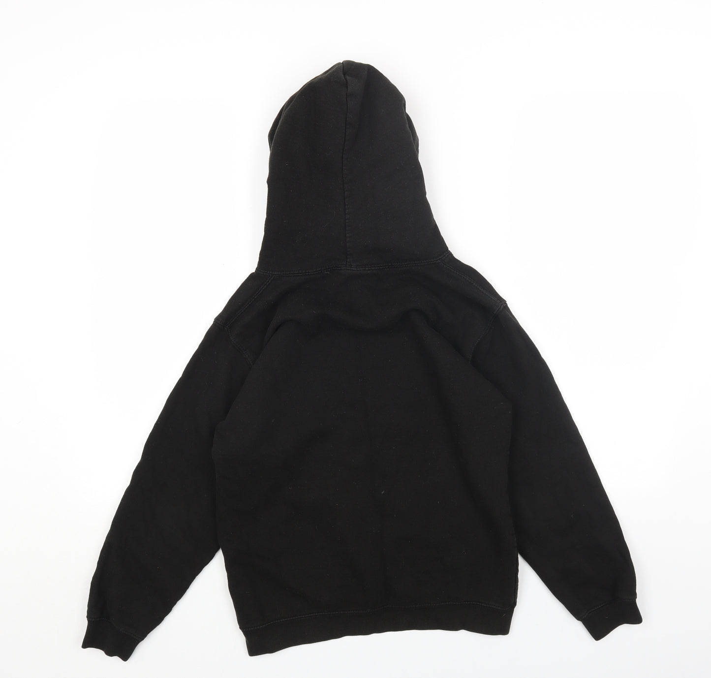 Justhoods Girls Black Cotton Pullover Hoodie Size 12-13 Years Pullover