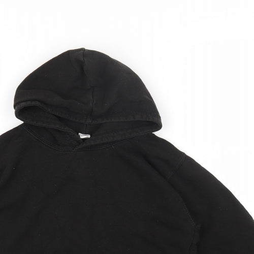 Justhoods Girls Black Cotton Pullover Hoodie Size 12-13 Years Pullover
