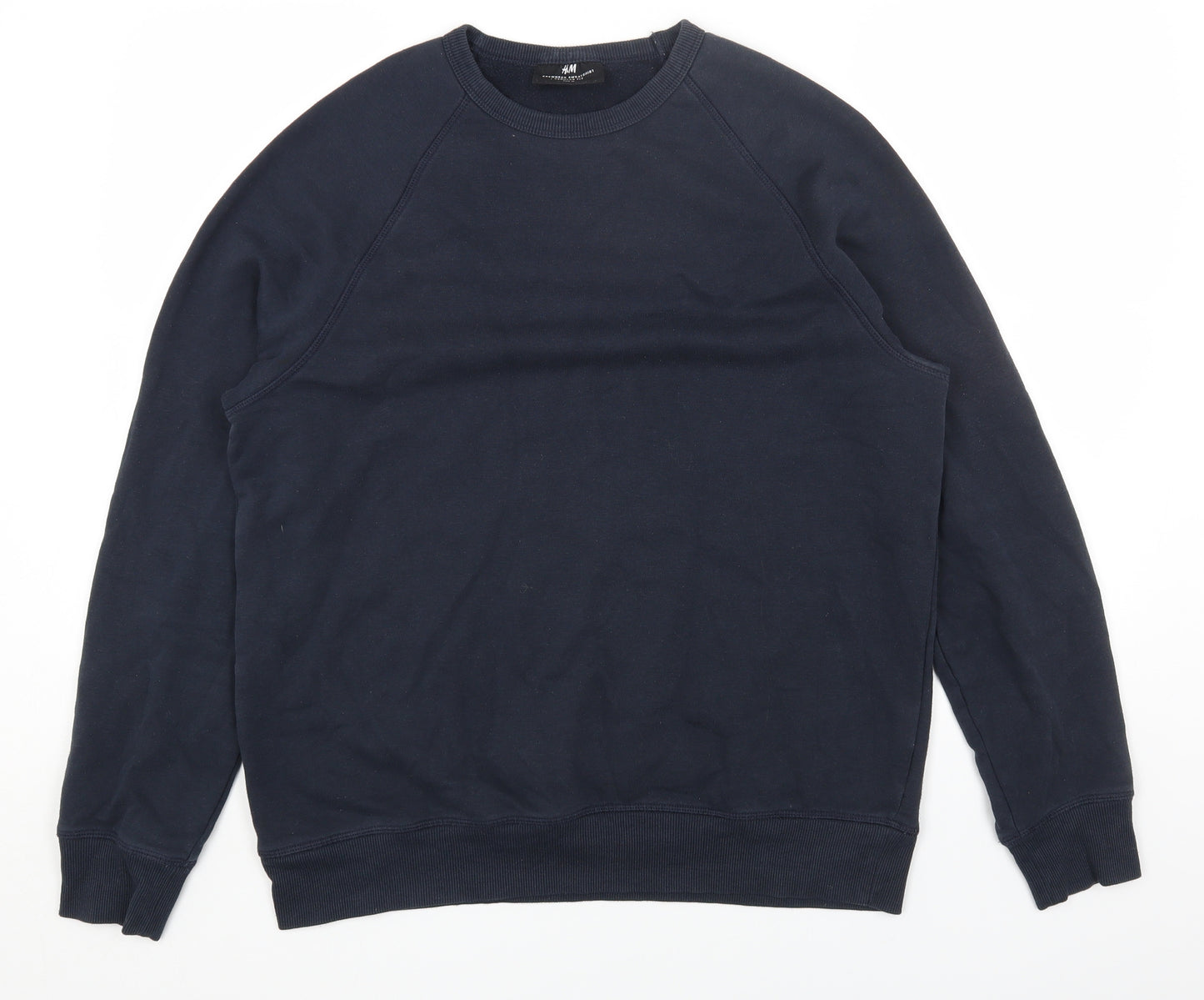 H&M Womens Blue Cotton Pullover Sweatshirt Size M Pullover