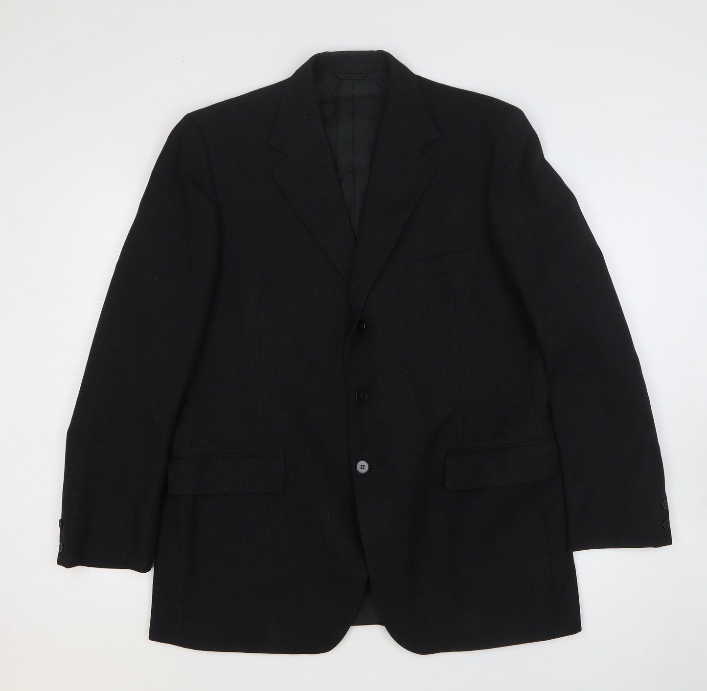 Barton Director Mens Black Polyester Jacket Blazer Size 40