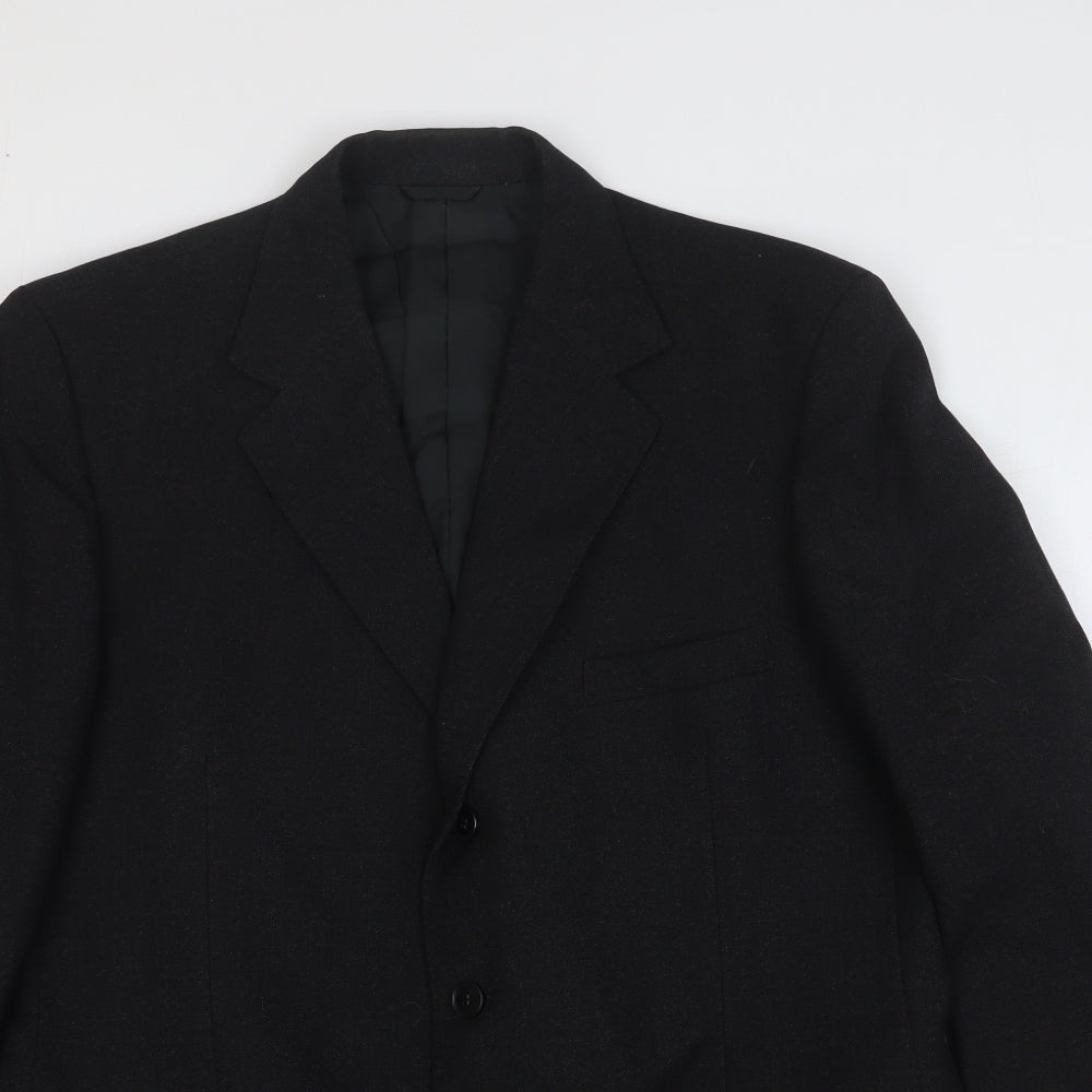 Barton Director Mens Black Polyester Jacket Blazer Size 40