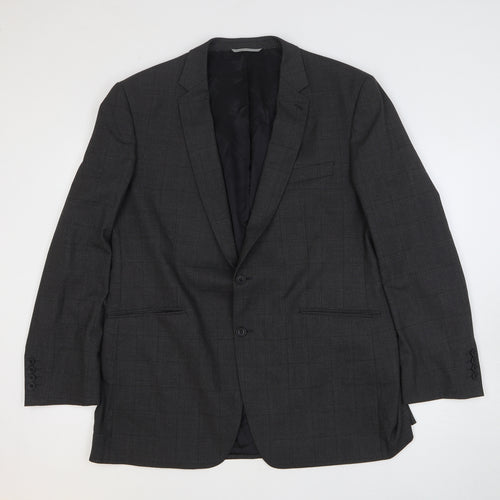Burton Mens Grey Polyester Jacket Suit Jacket Size 46