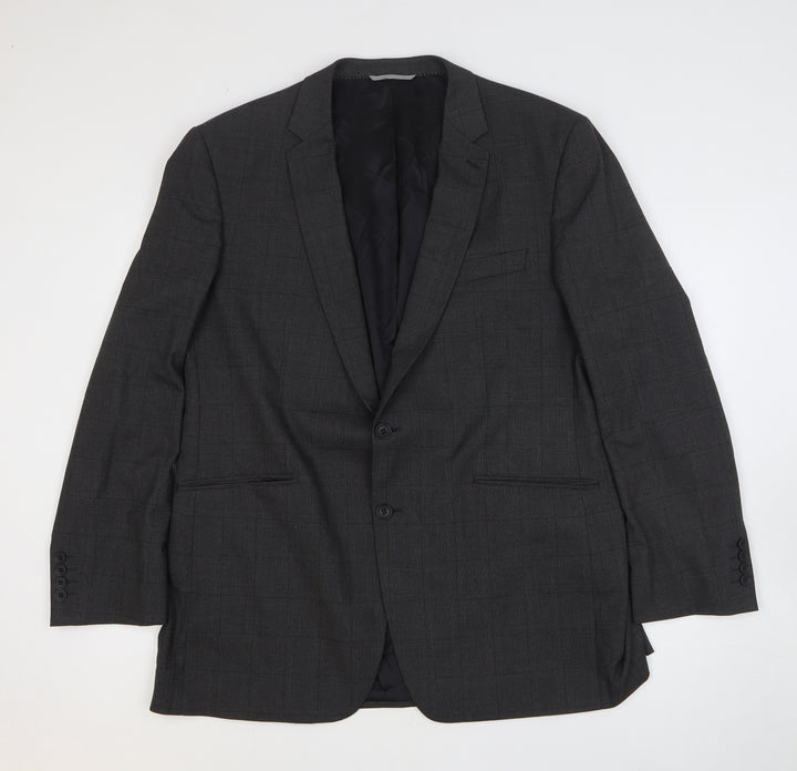 Burton Mens Grey Polyester Jacket Suit Jacket Size 46