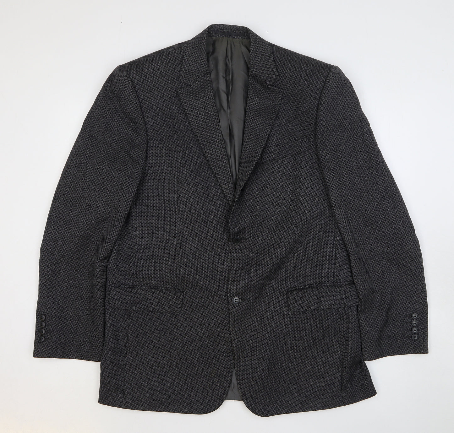 Slaters Mens Grey Polyester Jacket Suit Jacket Size 46