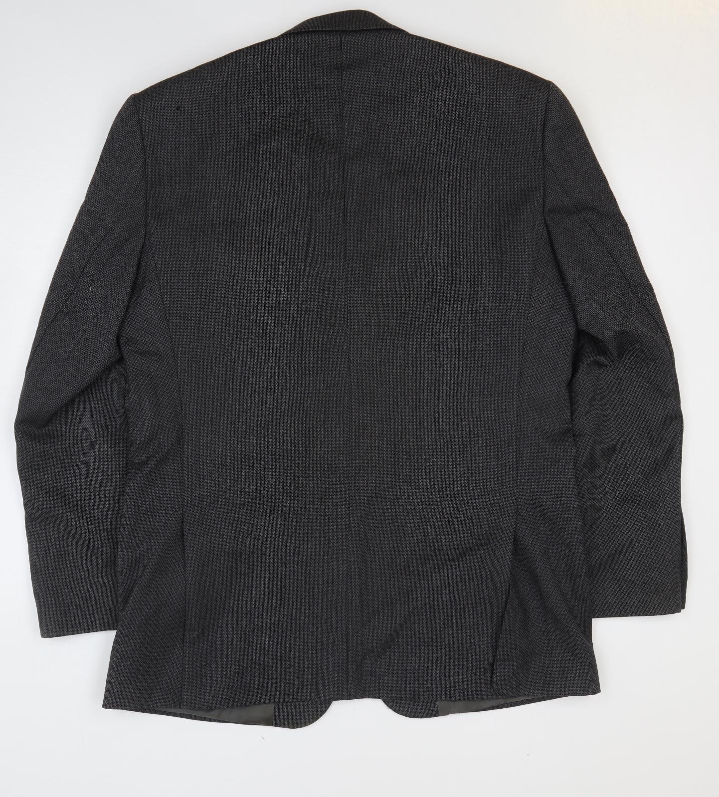 Slaters Mens Grey Polyester Jacket Suit Jacket Size 46