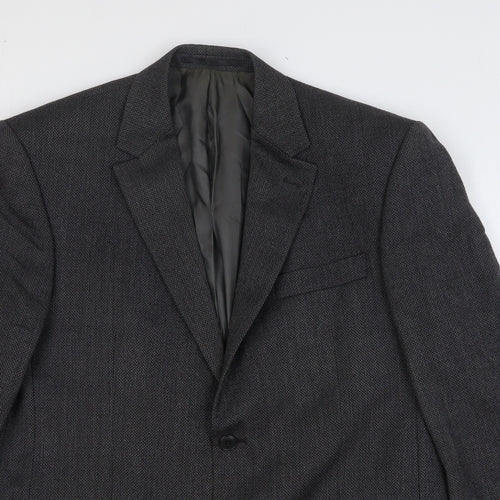 Slaters Mens Grey Polyester Jacket Suit Jacket Size 46