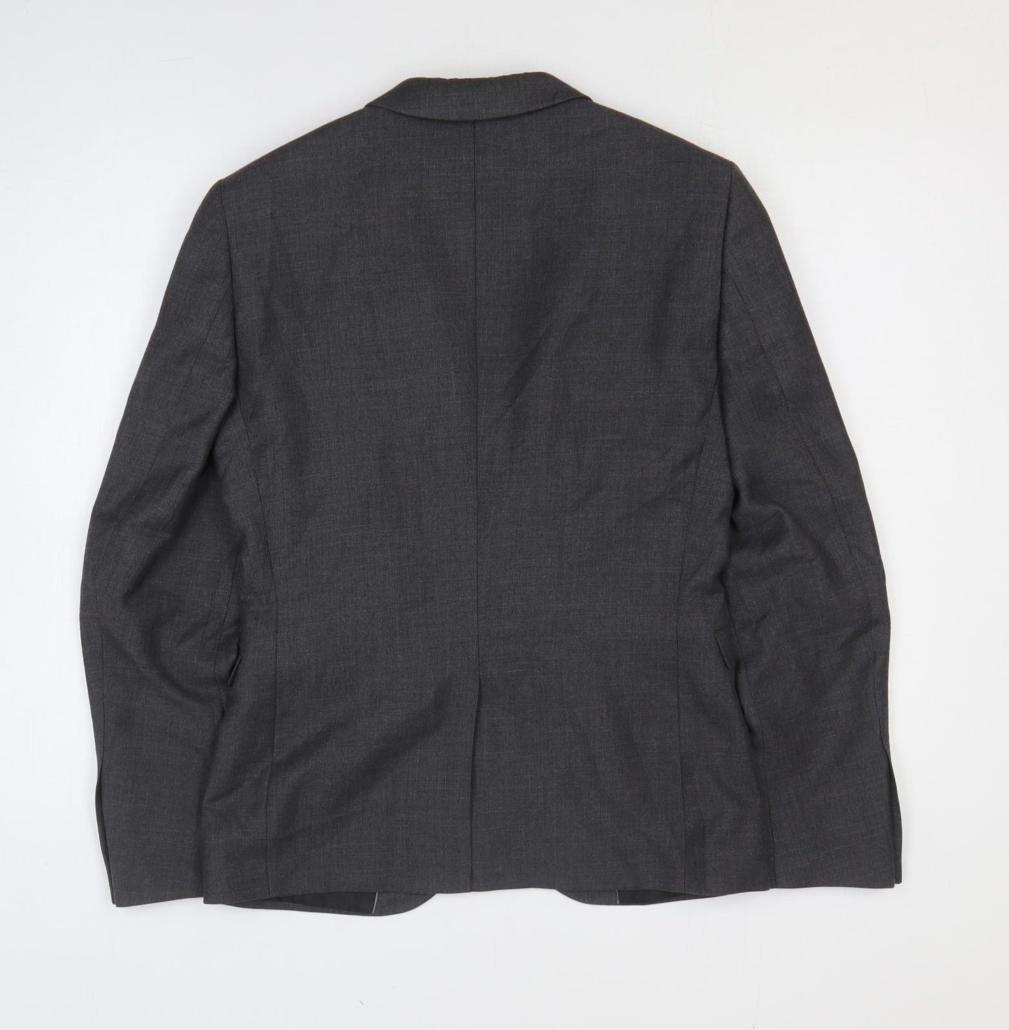 Burton Mens Grey Polyester Jacket Suit Jacket Size 34