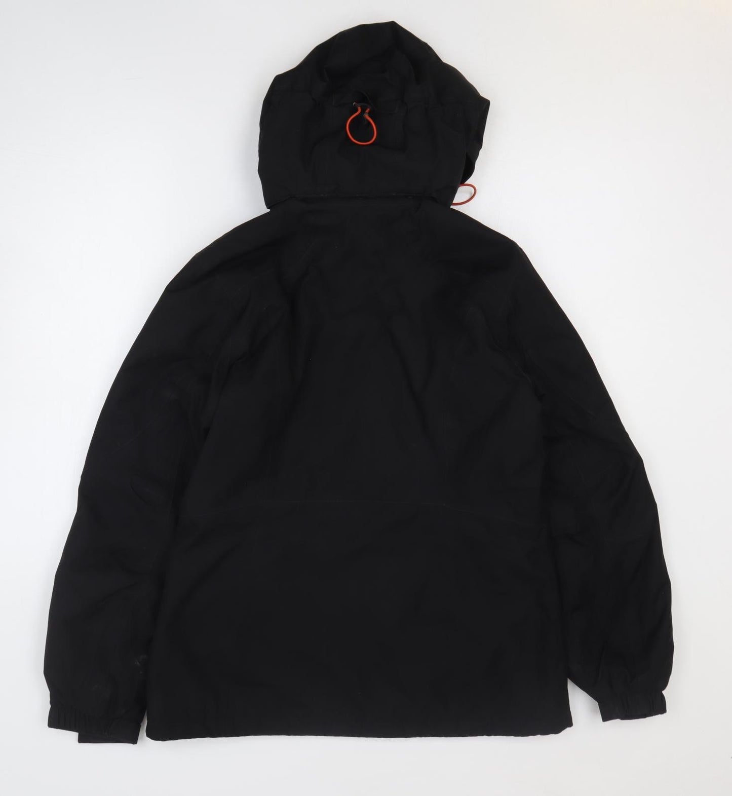 Lands' End Mens Black Rain Coat Coat Size S Zip