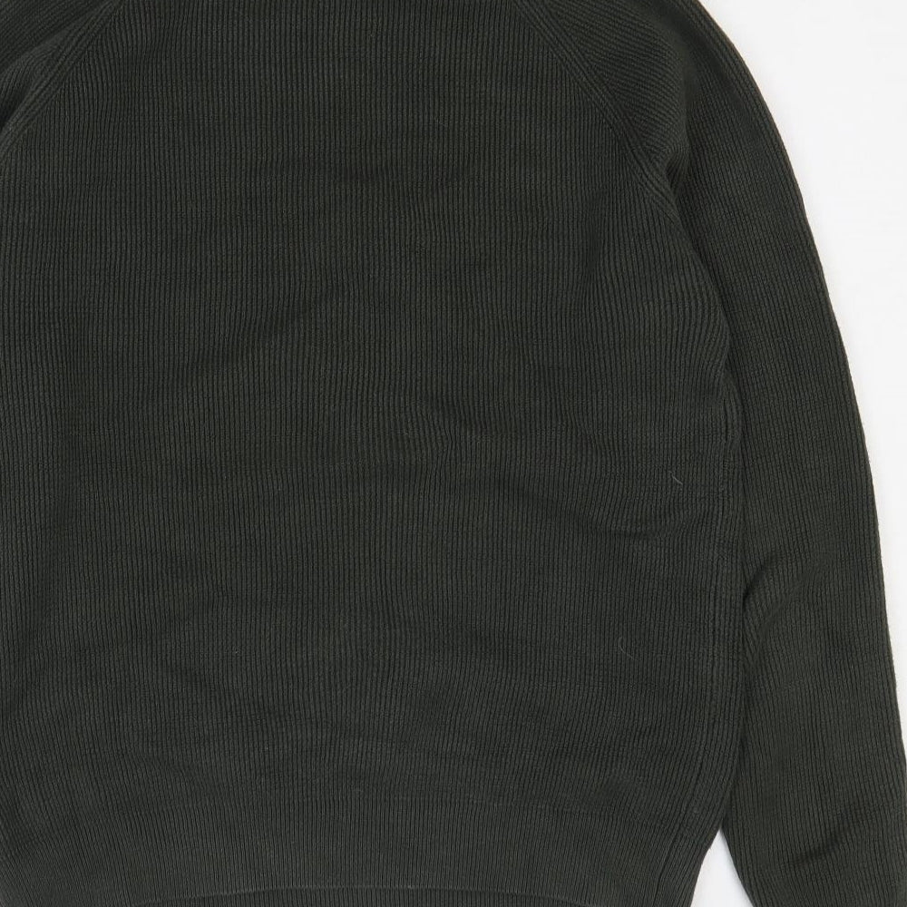 NEXT Mens Green Round Neck Cotton Pullover Jumper Size M