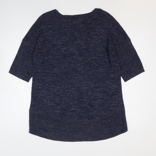 Marks and Spencer Womens Blue Round Neck Acrylic Pullover Jumper Size 12