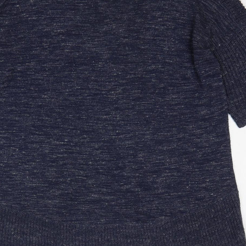 Marks and Spencer Womens Blue Round Neck Acrylic Pullover Jumper Size 12