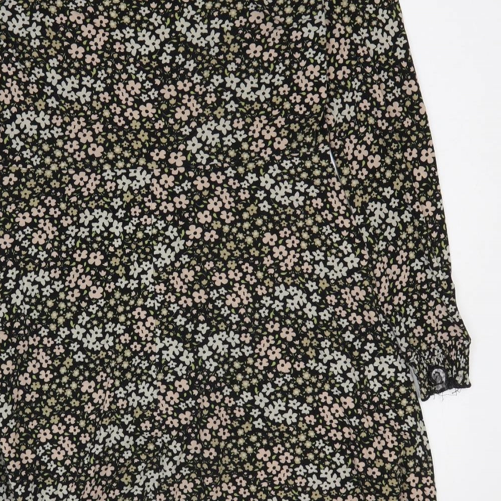 Dorothy Perkins Womens Multicoloured Floral Cotton A-Line Size 18 Boat Neck Pullover