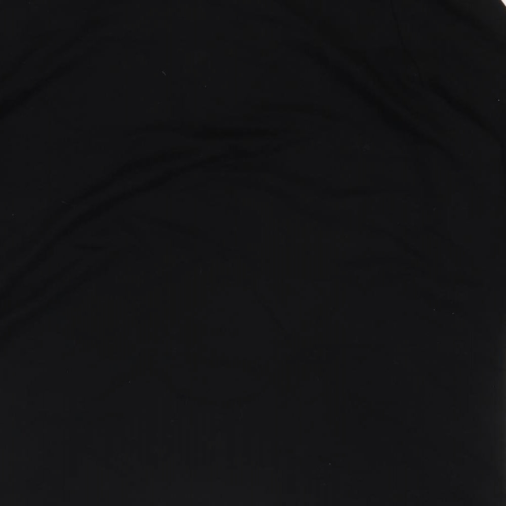 Zara Womens Black Cotton Basic T-Shirt Size L Round Neck