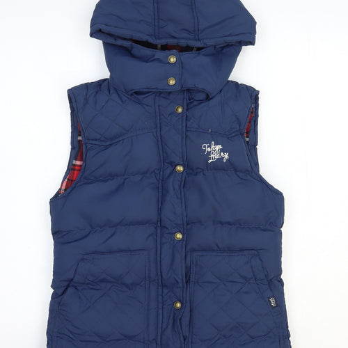Tokyo Laundry Womens Blue Gilet Waistcoat Size 10 Zip