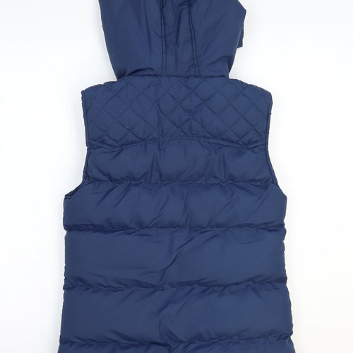 Tokyo Laundry Womens Blue Gilet Waistcoat Size 10 Zip