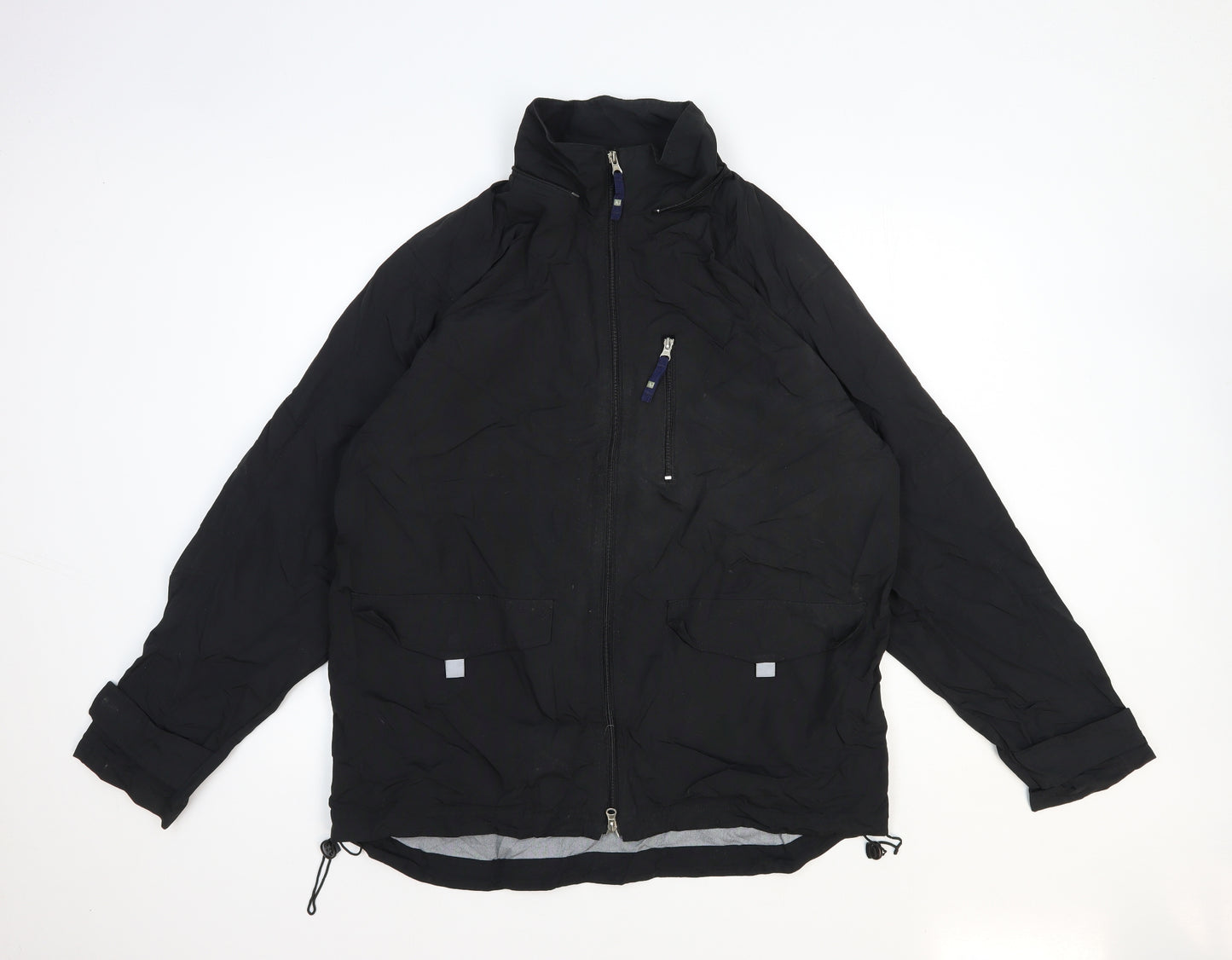 Armani Jeans Mens Black Rain Coat Coat Size M Zip