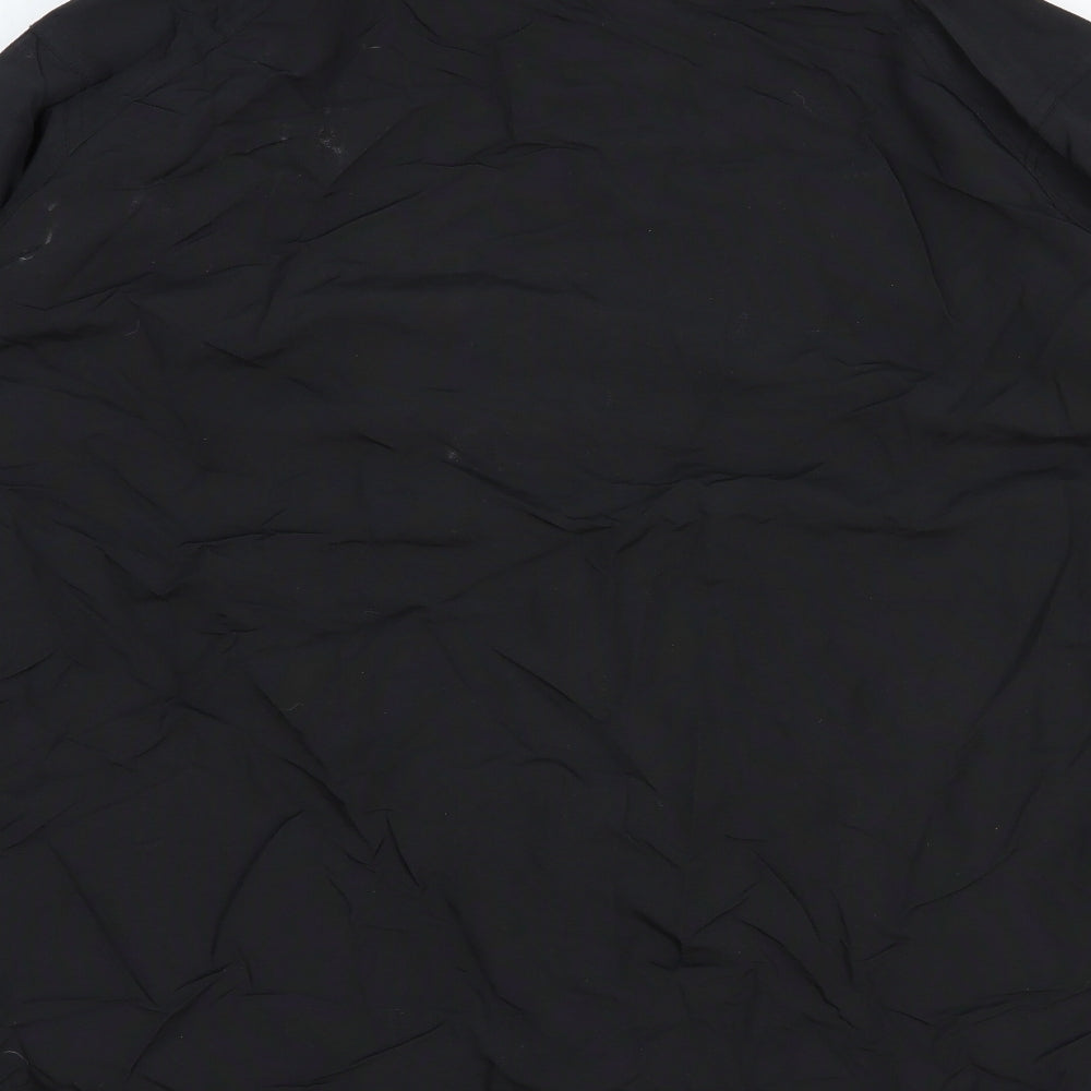 Armani Jeans Mens Black Rain Coat Coat Size M Zip