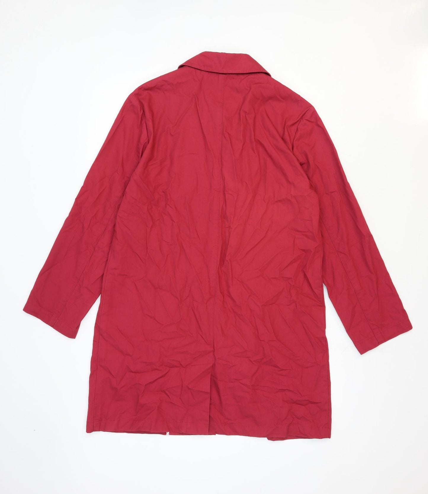 Per Una Womens Red Overcoat Jacket Size M Button